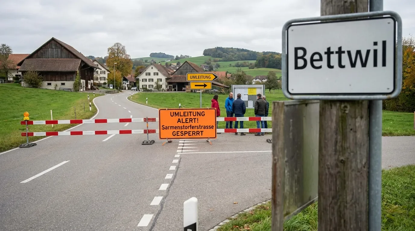 "Umleitung Alert! Sarmenstorferstrasse wird für zwei Wochen dicht gemacht"