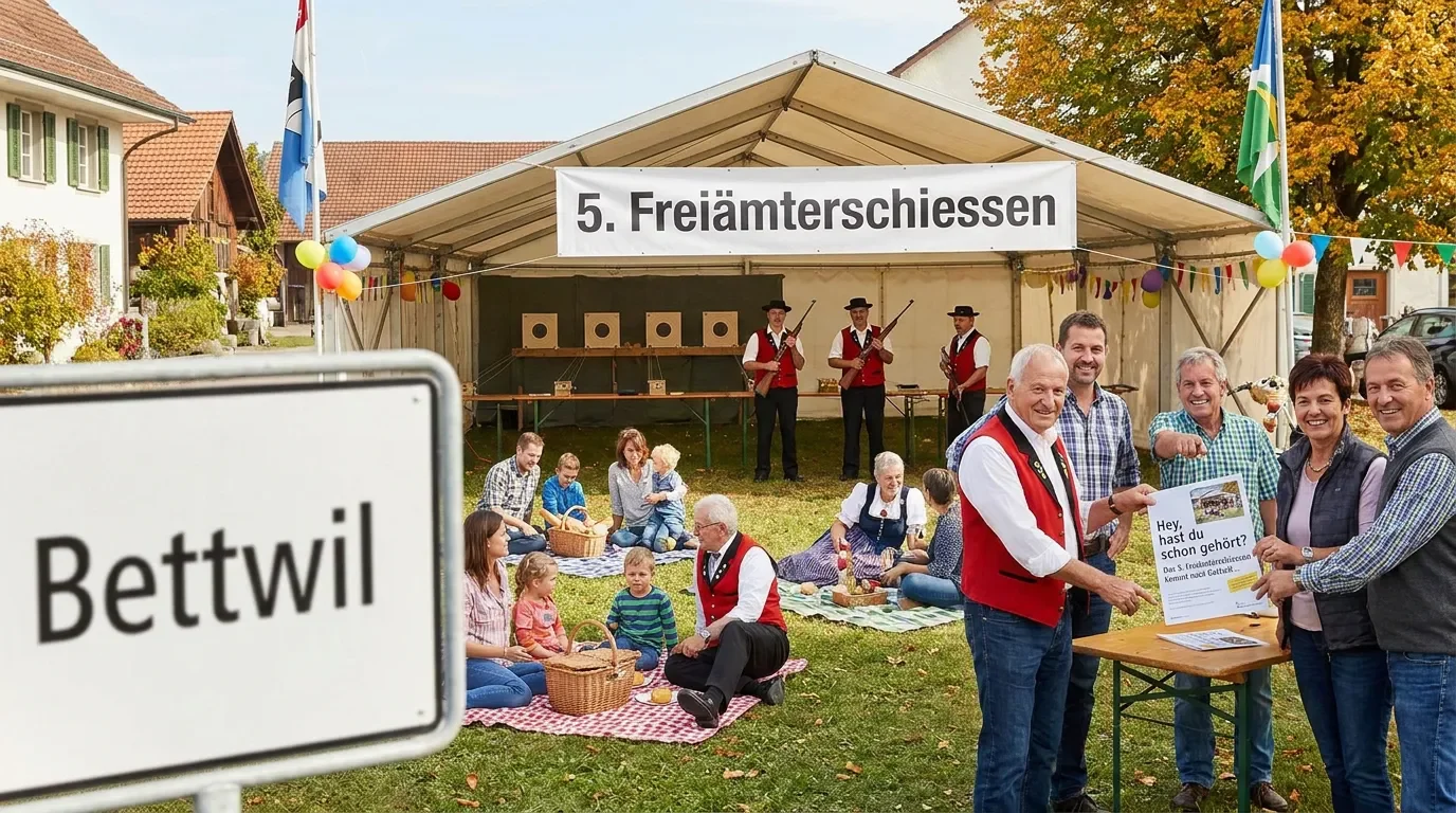 "Bettwil im Fadenkreuz - Das 5. Freiämterschiessen und ein Familienpicknick"